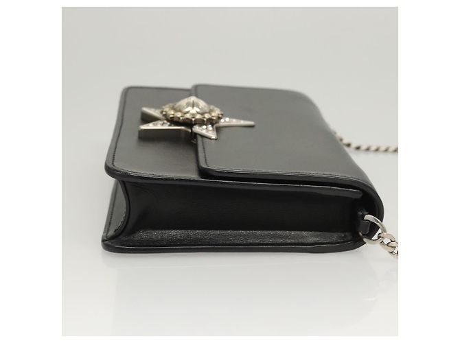 Borsa a spalla Miu Miu in pelle nera e argento Auth 124763 Nero - vista 3
