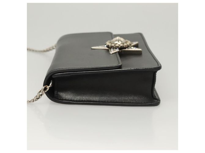 Borsa a spalla Miu Miu in pelle nera e argento Auth 124763 Nero - vista 4