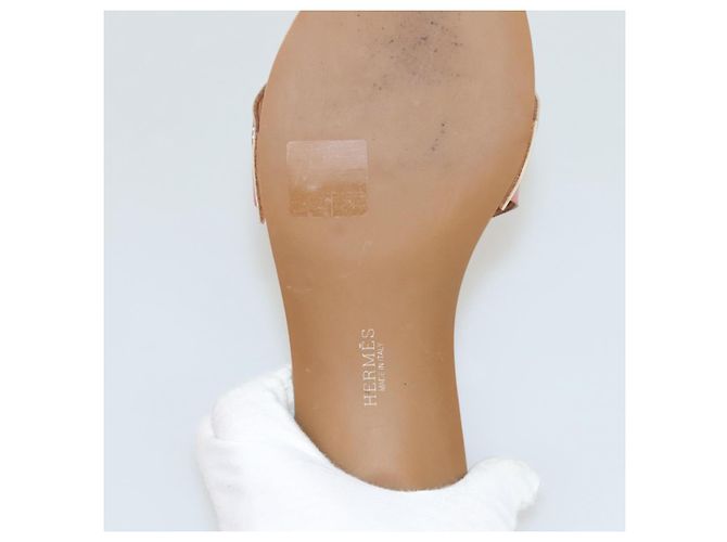 Hermès HERMES Sandalen Lackleder Orange Auth 126351 - Ansicht 10
