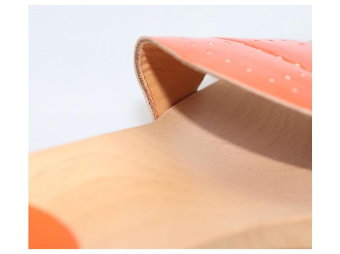 Hermès HERMES Sandalen Lackleder Orange Auth 126351 - Ansicht 14