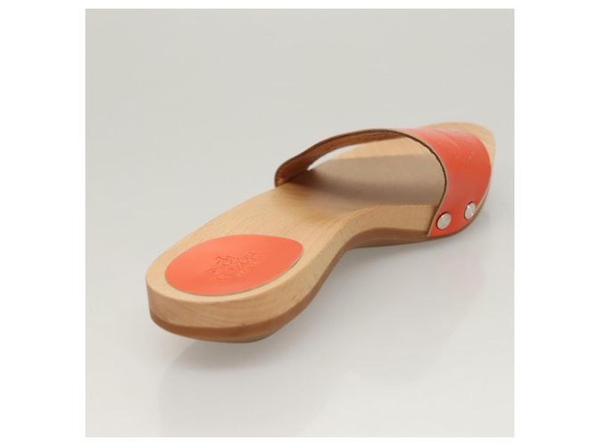 Hermès HERMES Sandalen Lackleder Orange Auth 126351 - Ansicht 18