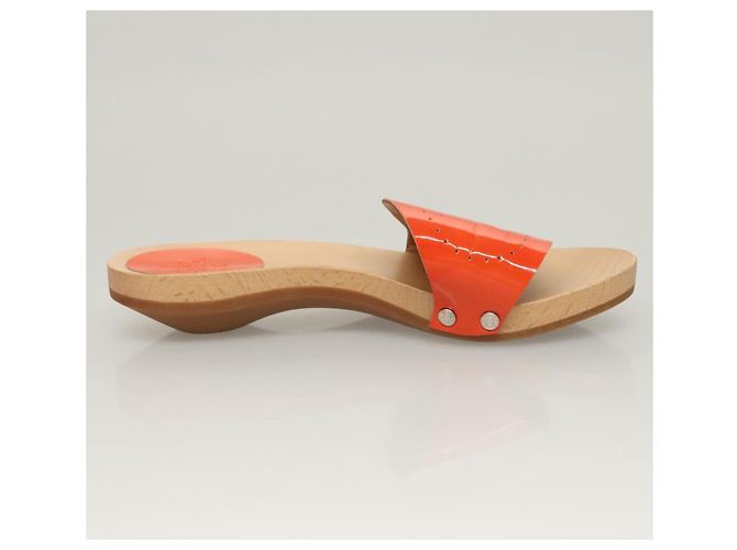 Hermès HERMES Sandalen Lackleder Orange Auth 126351 - Ansicht 19