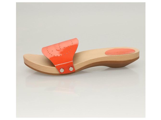 Hermès HERMES Sandalen Lackleder Orange Auth 126351 - Ansicht 20