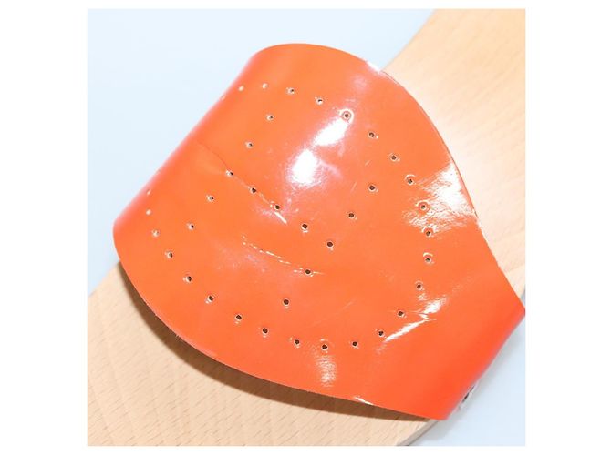 Hermès HERMES Sandalen Lackleder Orange Auth 126351 - Ansicht 22