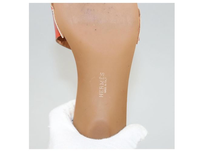 Hermès HERMES Sandalen Lackleder Orange Auth 126351 - Ansicht 25