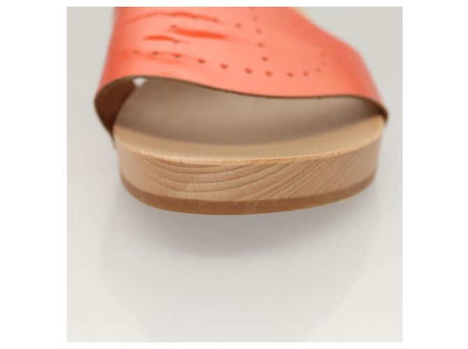Hermès HERMES Sandalen Lackleder Orange Auth 126351 - Ansicht 28