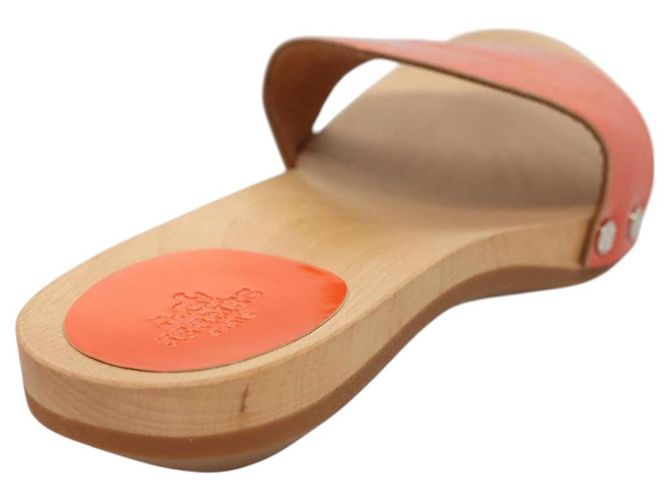Hermès HERMES Sandalen Lackleder Orange Auth 126351 - Ansicht 3