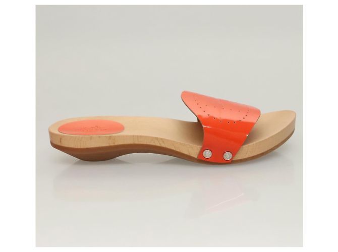 Hermès HERMES Sandalen Lackleder Orange Auth 126351 - Ansicht 4