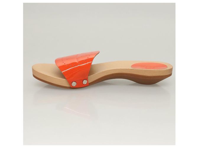 Hermès HERMES Sandalen Lackleder Orange Auth 126351 - Ansicht 5