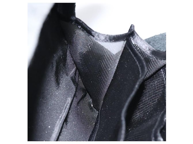 CHANEL Borsa a Spalla Hip in Cotone Grigio CC Auth bs26216 Marrone - vista 19
