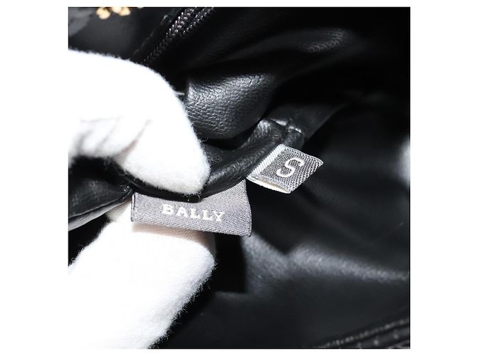 Borsa a spalla BALLY in pelle nera e oro Auth BA2569 Nero D'oro - vista 11