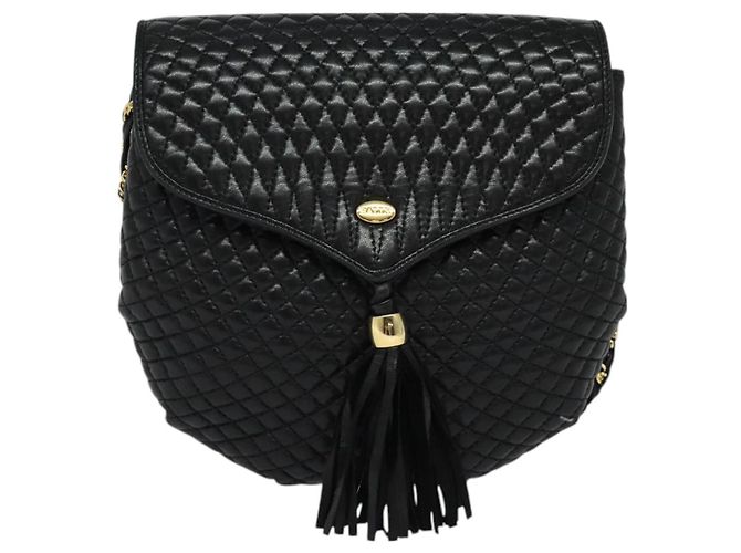 Borsa a spalla BALLY in pelle nera e oro Auth BA2569 Nero D'oro - vista 13