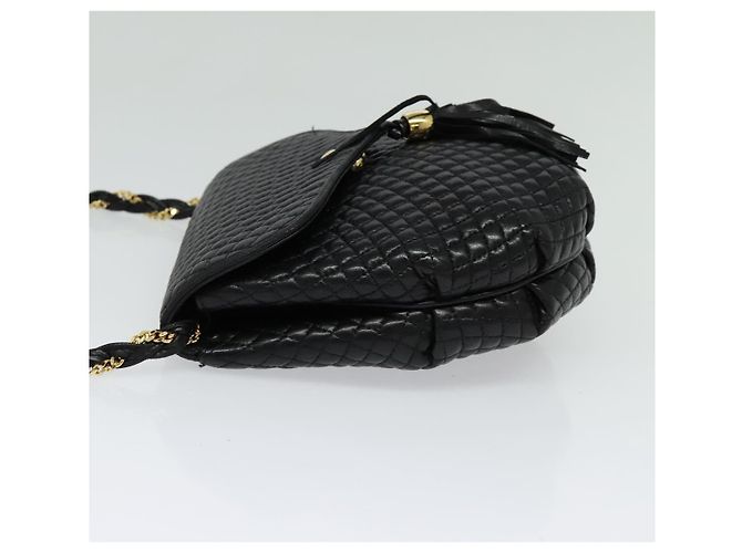 Borsa a spalla BALLY in pelle nera e oro Auth BA2569 Nero D'oro - vista 3