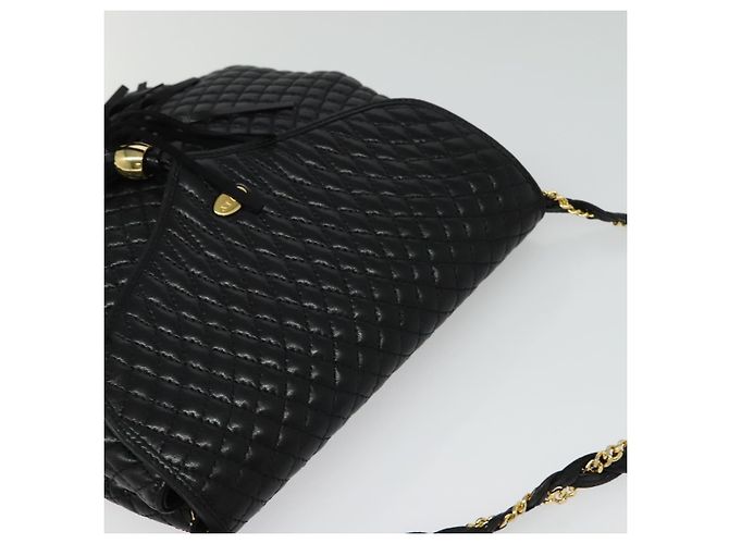 Borsa a spalla BALLY in pelle nera e oro Auth BA2569 Nero D'oro - vista 6