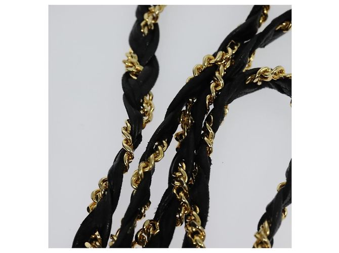 Borsa a spalla BALLY in pelle nera e oro Auth BA2569 Nero D'oro - vista 8