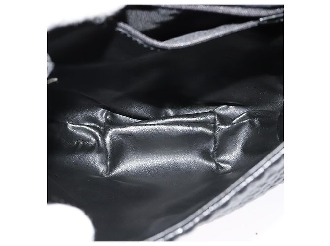 Borsa a spalla BALLY in pelle nera e oro Auth BA2569 Nero D'oro - vista 9