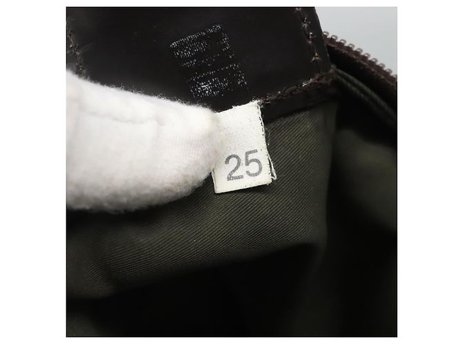 PRADA Schultertasche Nylon Khaki Silber Authentisch bs26349 - Ansicht 12