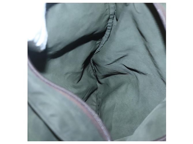 PRADA Schultertasche Nylon Khaki Silber Authentisch bs26349 - Ansicht 20