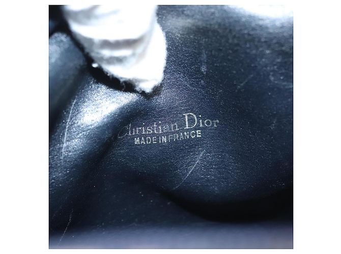 Borsa a spalla in tela Trotter Christian Dior blu navy oro Auth BA2614 D'oro - vista 11