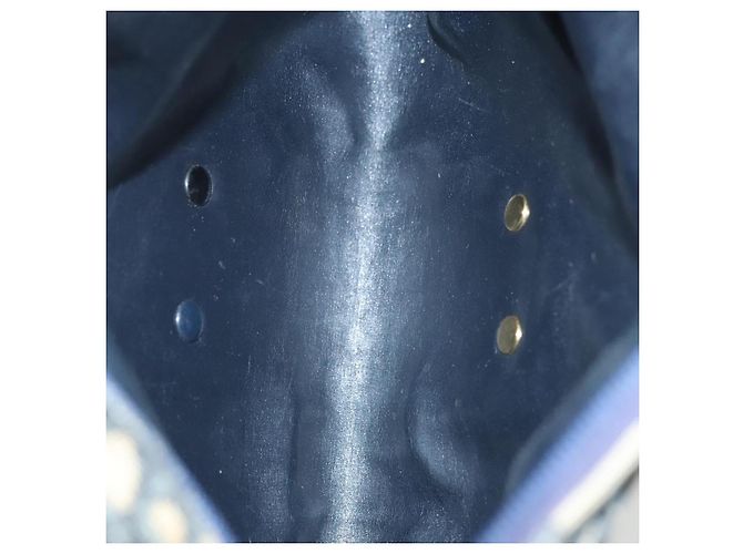 Borsa a spalla in tela Trotter Christian Dior blu navy oro Auth BA2614 D'oro - vista 12