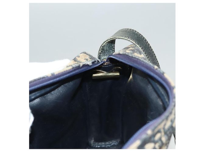 Borsa a spalla in tela Trotter Christian Dior blu navy oro Auth BA2614 D'oro - vista 19