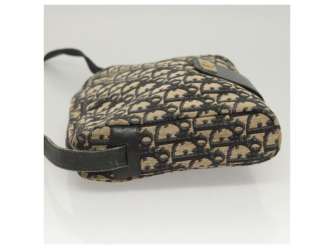 Borsa a spalla in tela Trotter Christian Dior blu navy oro Auth BA2614 D'oro - vista 4