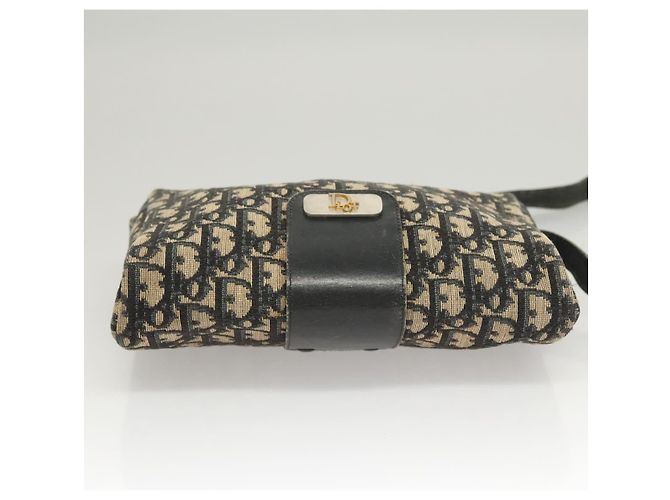 Borsa a spalla in tela Trotter Christian Dior blu navy oro Auth BA2614 D'oro - vista 5