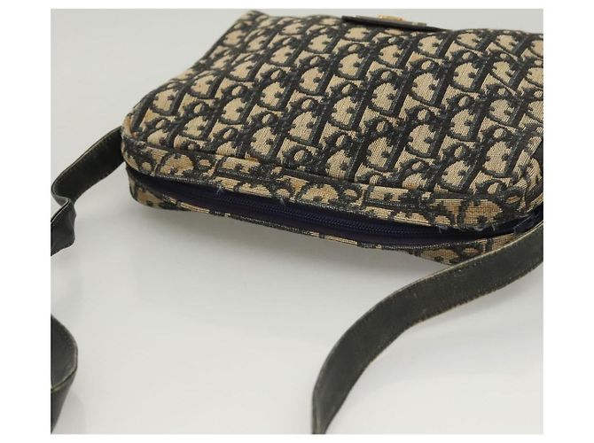 Borsa a spalla in tela Trotter Christian Dior blu navy oro Auth BA2614 D'oro - vista 6