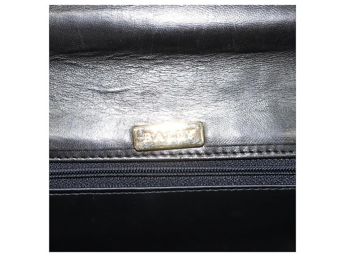 Borsa a mano BALLY in pelle nera e oro Auth gh201 Nero D'oro - vista 11