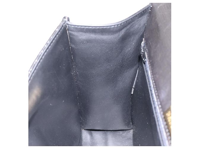 Borsa a mano BALLY in pelle nera e oro Auth gh201 Nero D'oro - vista 19