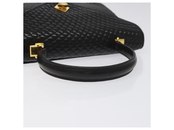 Borsa a mano BALLY in pelle nera e oro Auth gh201 Nero D'oro - vista 7