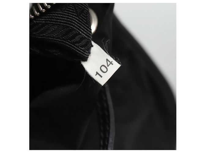 PRADA Borsa a Spalla in Nylon Nero Argento Autentica 125573 - vista 12