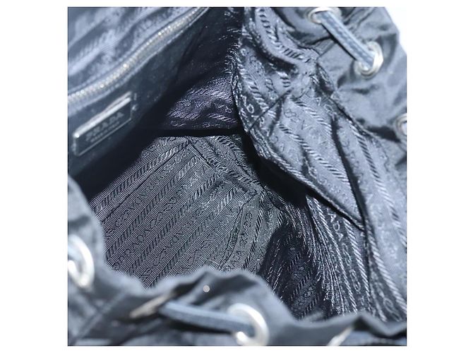 PRADA Borsa a Spalla in Nylon Nero Argento Autentica 125573 - vista 19