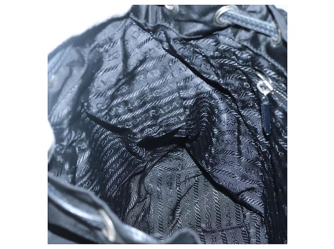 PRADA Borsa a Spalla in Nylon Nero Argento Autentica 125573 - vista 20