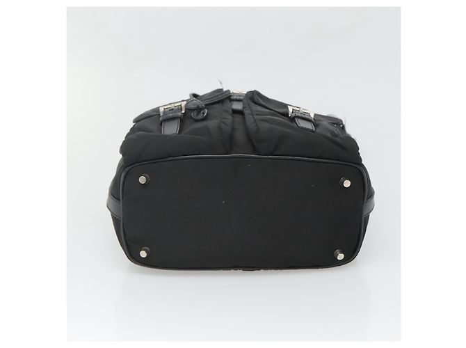 PRADA Borsa a Spalla in Nylon Nero Argento Autentica 125573 - vista 5