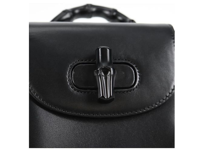 Borsa a mano GUCCI in pelle 2 vie nera 702106 Auth 118849M Nero - vista 20