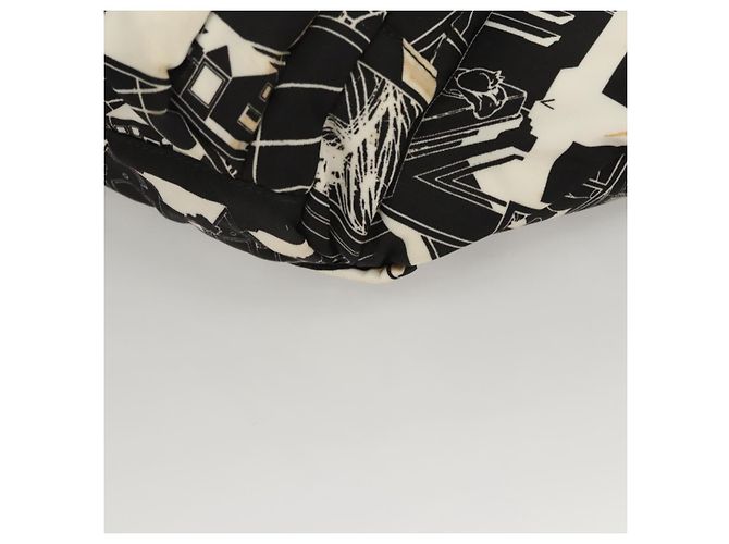 PRADA Bolso de Hombro de Nylon Negro Plata Auténtico 125913 - vista 14