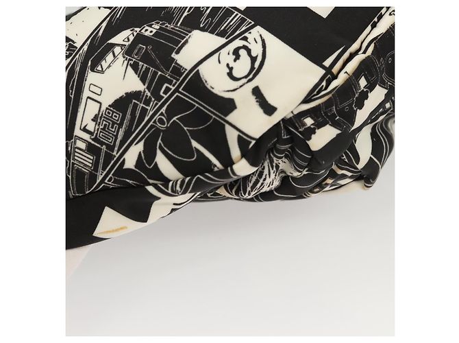 PRADA Bolso de Hombro de Nylon Negro Plata Auténtico 125913 - vista 15