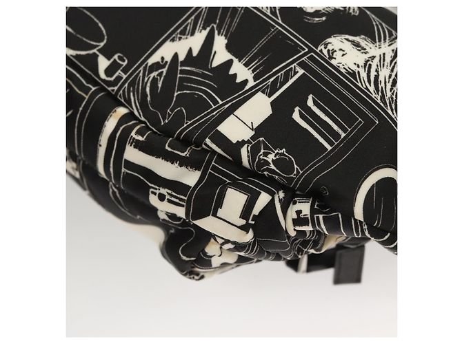 PRADA Bolso de Hombro de Nylon Negro Plata Auténtico 125913 - vista 16