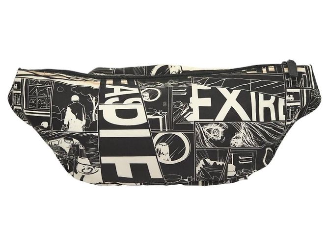 PRADA Bolso de Hombro de Nylon Negro Plata Auténtico 125913 - vista 2