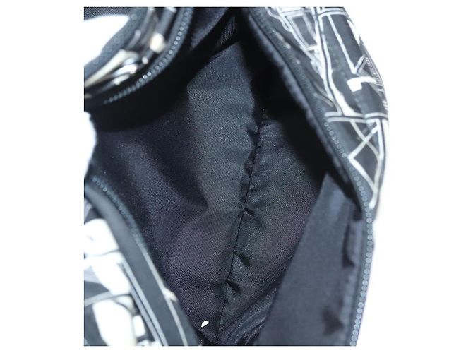 PRADA Bolso de Hombro de Nylon Negro Plata Auténtico 125913 - vista 26