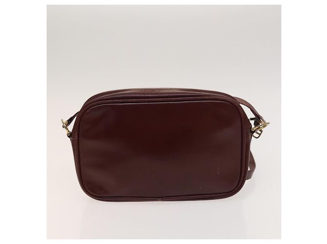 Borsa Gianni Versace Cartier in nylon e pelle 2 pezzi Bordeaux Beige Auth ar13582 - vista 11
