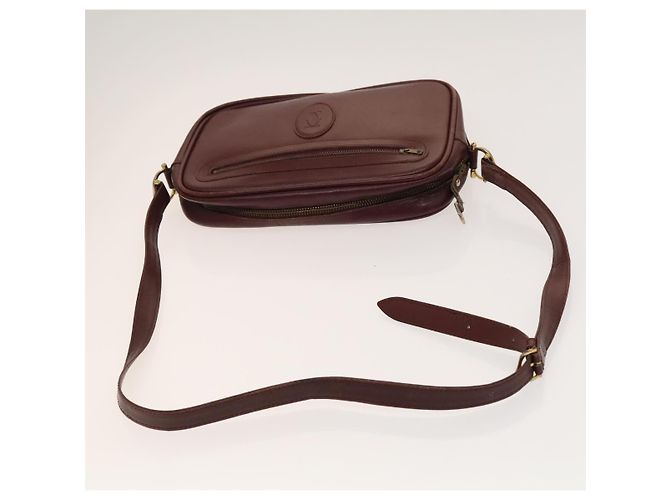 Borsa Gianni Versace Cartier in nylon e pelle 2 pezzi Bordeaux Beige Auth ar13582 - vista 13
