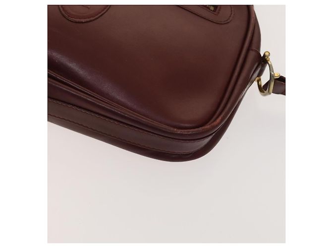Borsa Gianni Versace Cartier in nylon e pelle 2 pezzi Bordeaux Beige Auth ar13582 - vista 16