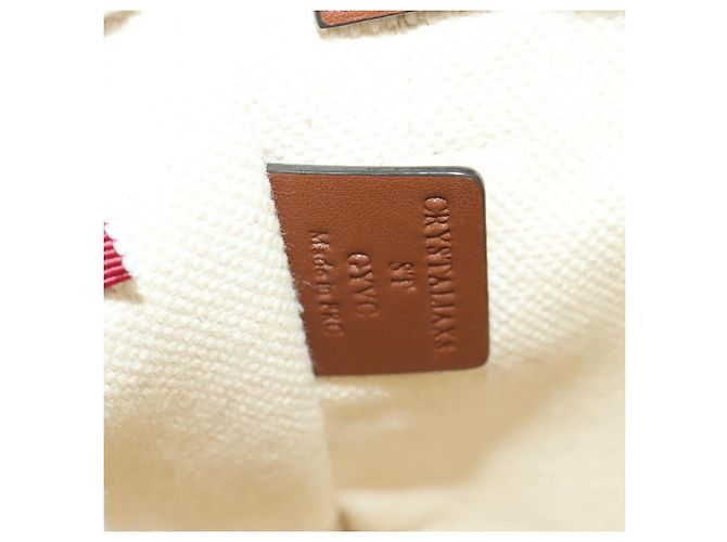 BALLY Crystalia XS Handtasche Canvas 2-Wege Weiß Gold Auth mr1384 Golden - Ansicht 11