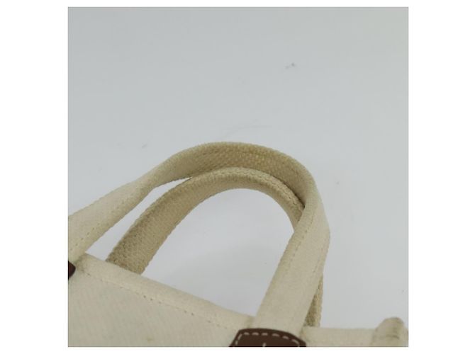 BALLY Crystalia XS Handtasche Canvas 2-Wege Weiß Gold Auth mr1384 Golden - Ansicht 8