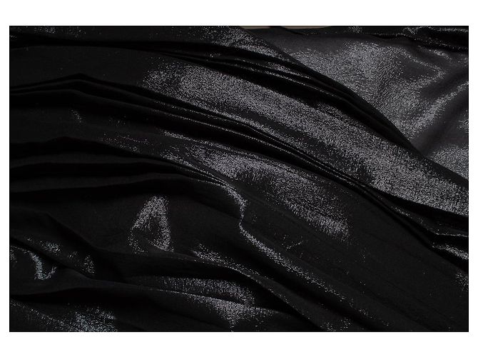 Saint Laurent, Lurex-Hemd mit Rüschen 2019 Schwarz - Ansicht 5