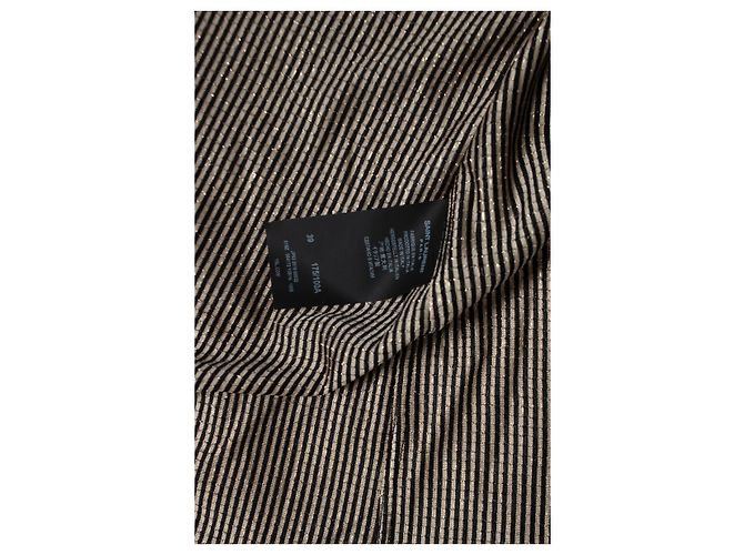 Camicia in lurex a righe nere e dorate Saint Laurent Nero D'oro - vista 6