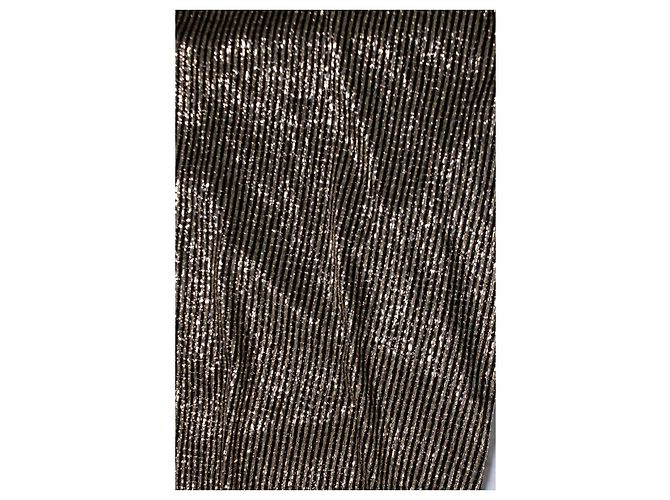 Camicia in lurex a righe nere e dorate Saint Laurent Nero D'oro - vista 7