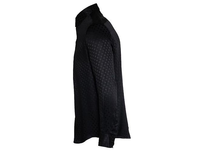 Céline, camicia di seta nera a pois Nero - vista 4